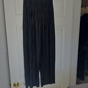 Madw By JOHNNY Black Wide-Leg Pleated Pants